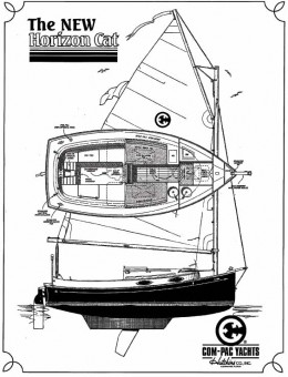 Com-Pac Horizon Cat Diesel Line Drawing - Photo of Com-Pac Horizon Cat Diesel sail boat