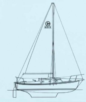 Com-Pac 23 line drawing - Photo of Com-Pac 23/4 sail boat