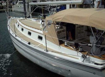 Com Pac 35 with Bimini and Dodger - Photo of Com-Pac 35 sail boat