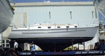 Com-Pac 35 on Low Boy trailer - Photo of Com-Pac 35 sail boat